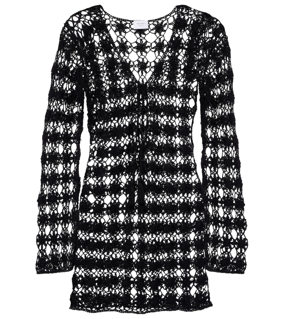 Anna Kosturova Crochet cotton minidress