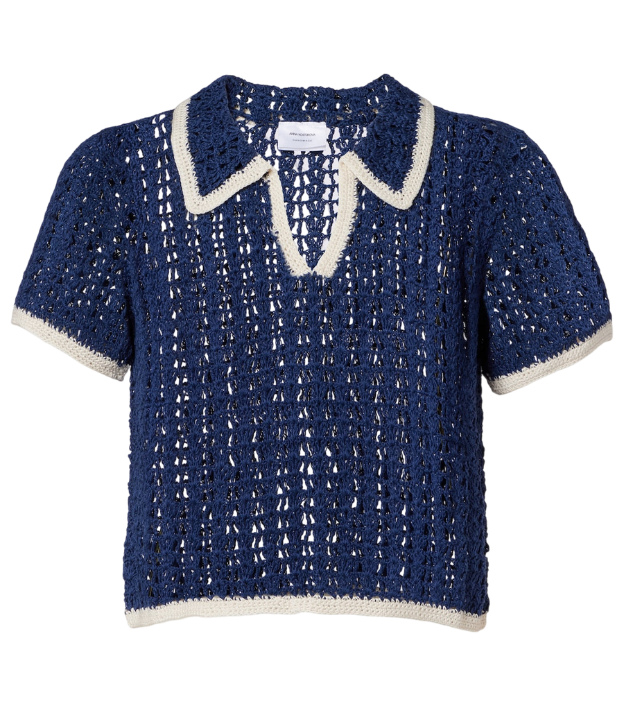 Polo de algodón de ganchillo Anna Kosturova