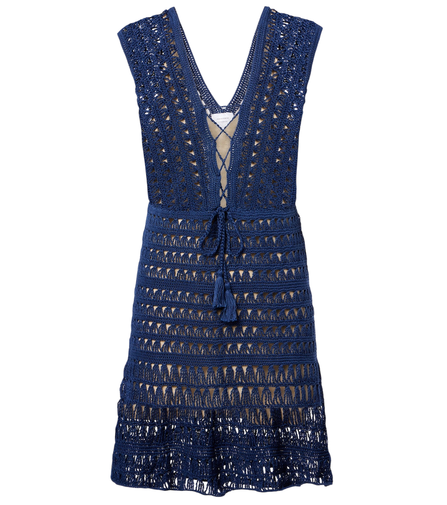Anna Kosturova Crocheted cotton minidress