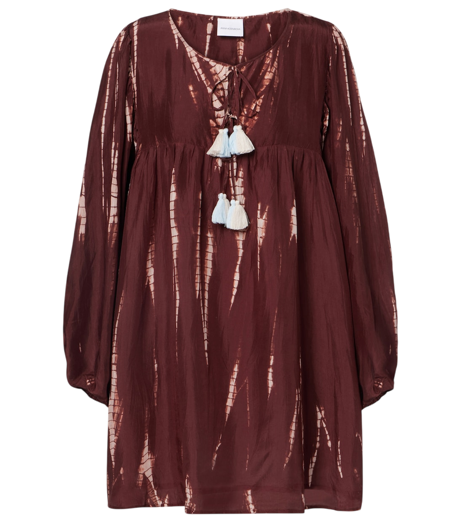 Anna Kosturova Hailey tie-dye silk minidress