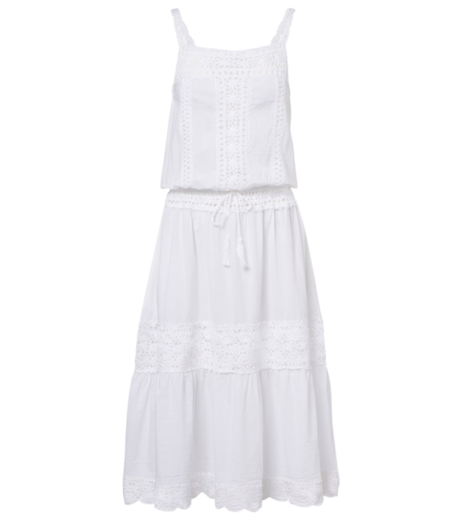Anna Kosturova Manor crochet cotton midi dress