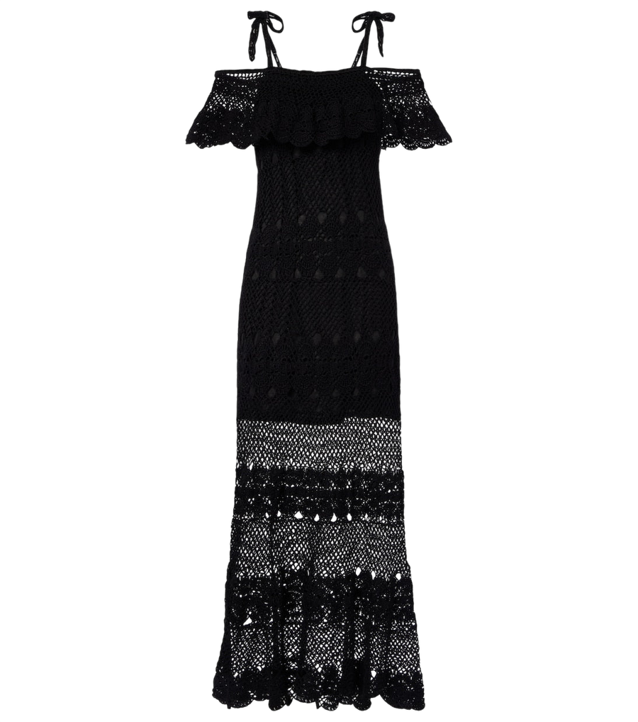 Robe longue Marianne en coton crocheté Anna Kosturova