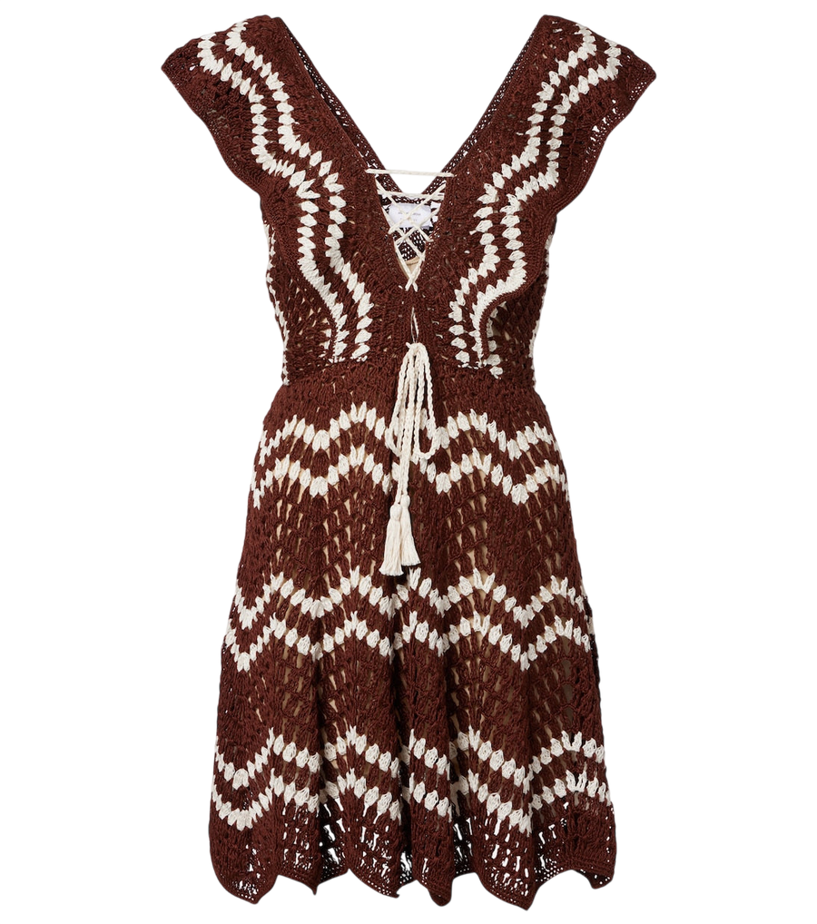 Mini-robe Anna Kosturova Melissa en coton crocheté