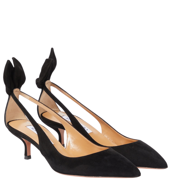 Aquazzura Décolleté in camoscio Bow Tie 50