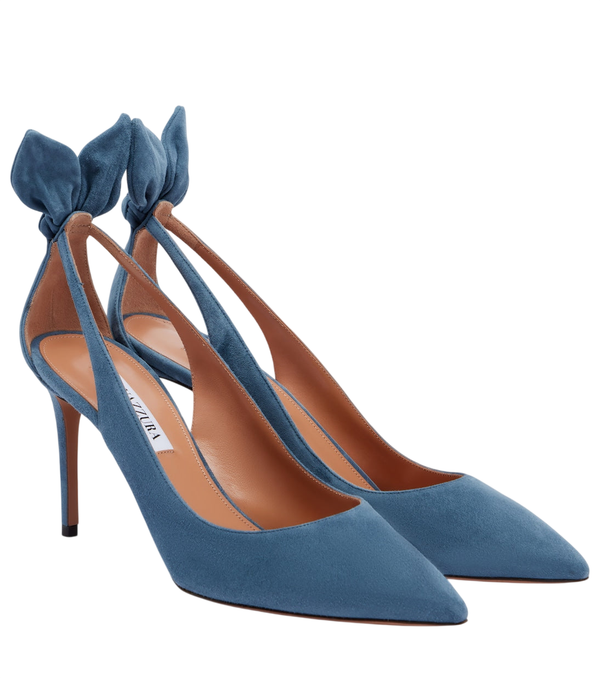 Aquazzura Sapatos de camurça com laço