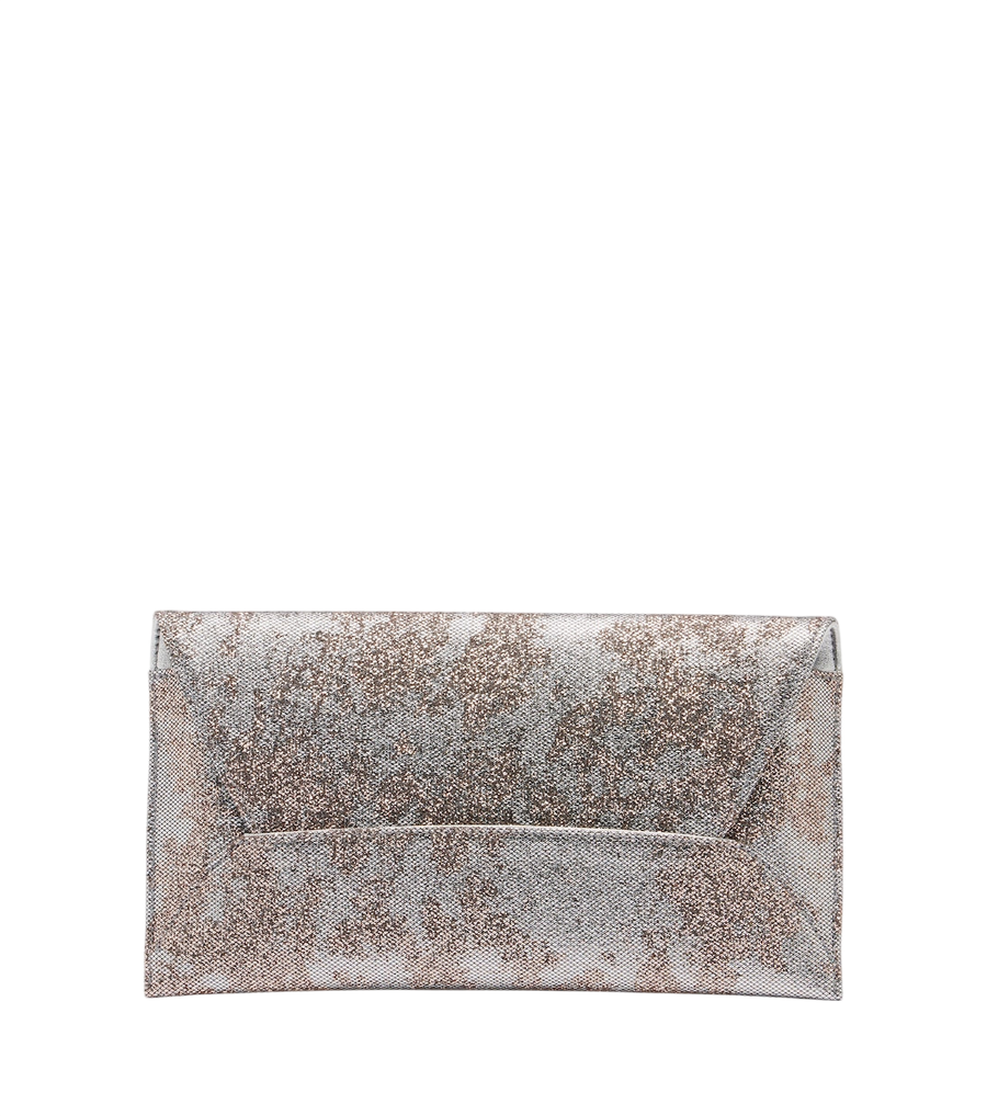 Pochette Envelope d'Aquazzura en cuir métallisé à sequins