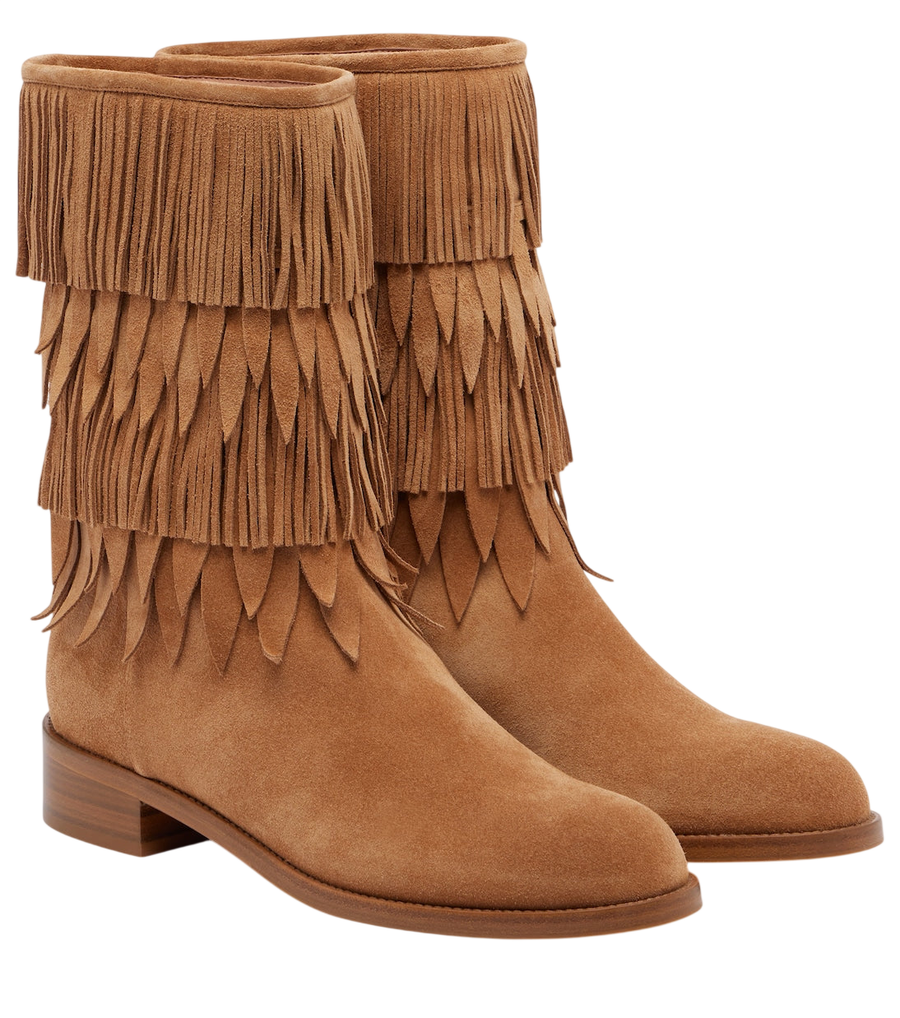 Aquazzura Maverick fringed suede mid-calf boots