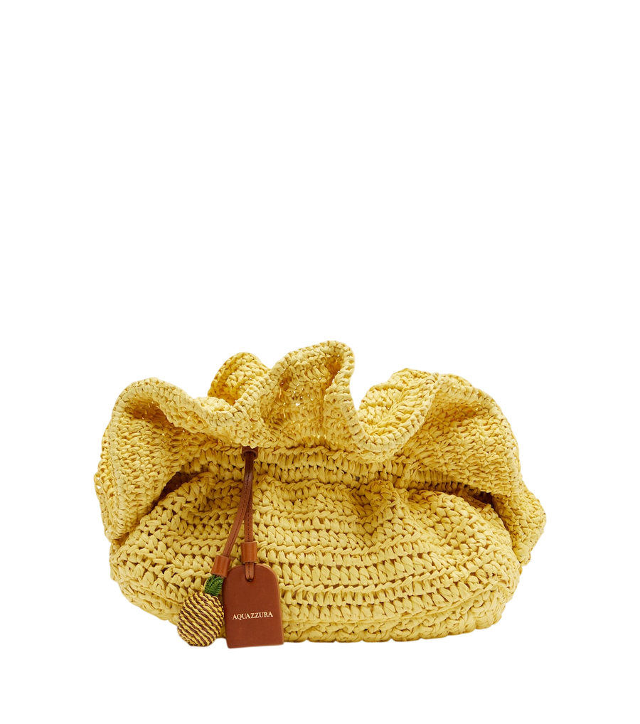 Pochette en raphia Paradise Aquazzura