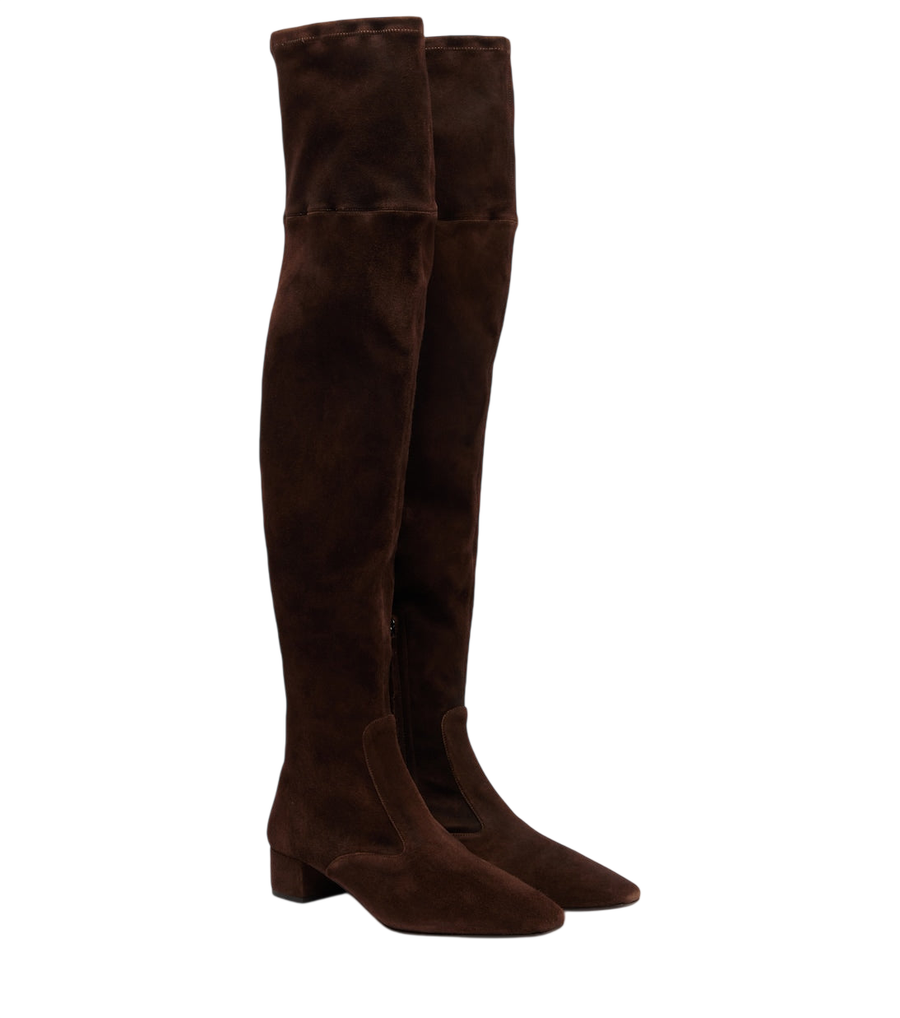 Aquazzura Remi 35 suede over-the-knee boots