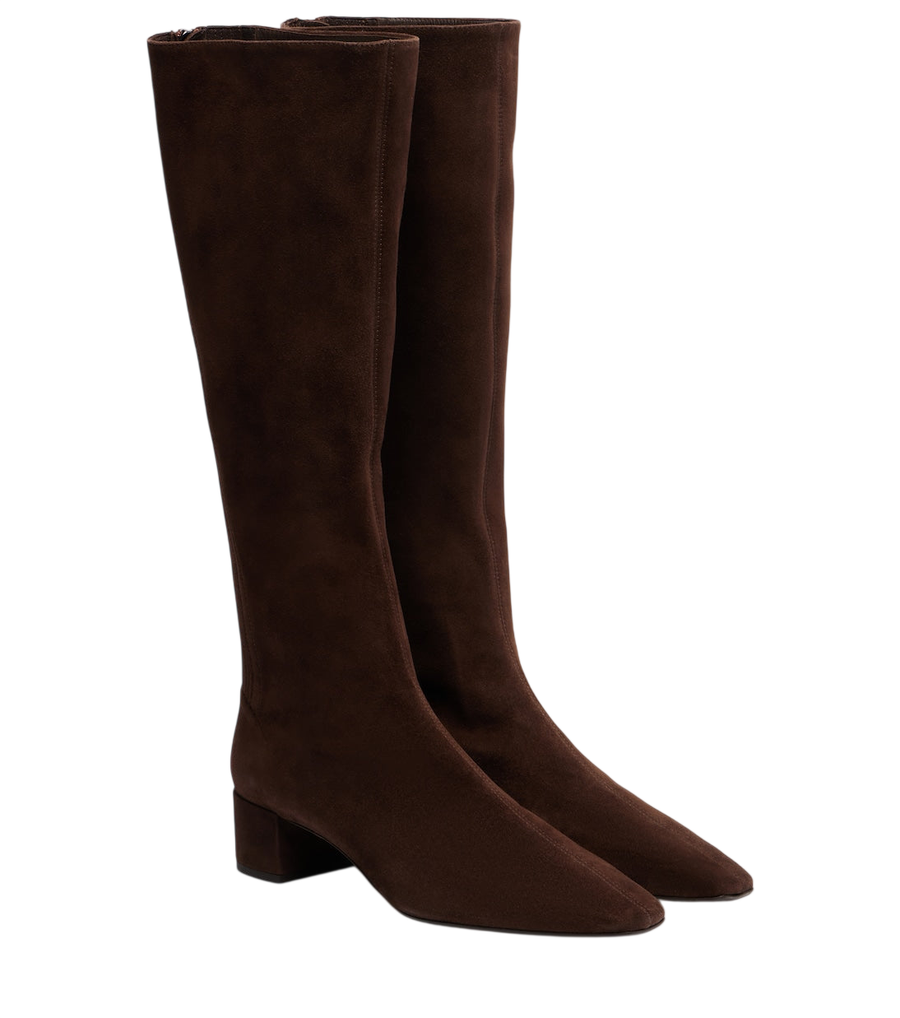 Aquazzura Saint Honore 35 suede knee-high boots