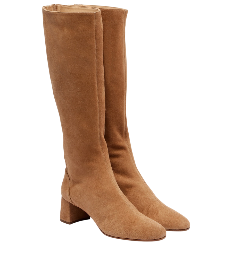 Aquazzura Saint Honore 50 suede knee-high boots