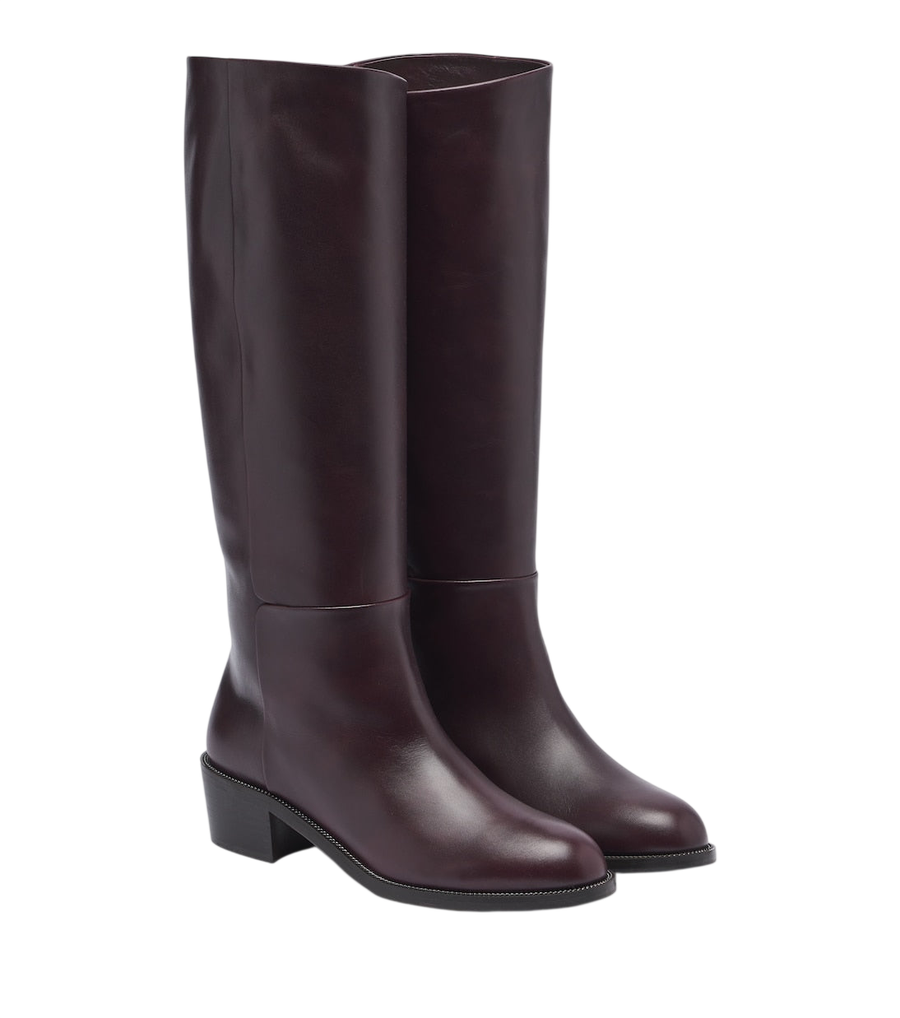 Aquazzura Sellier leather knee-high boots
