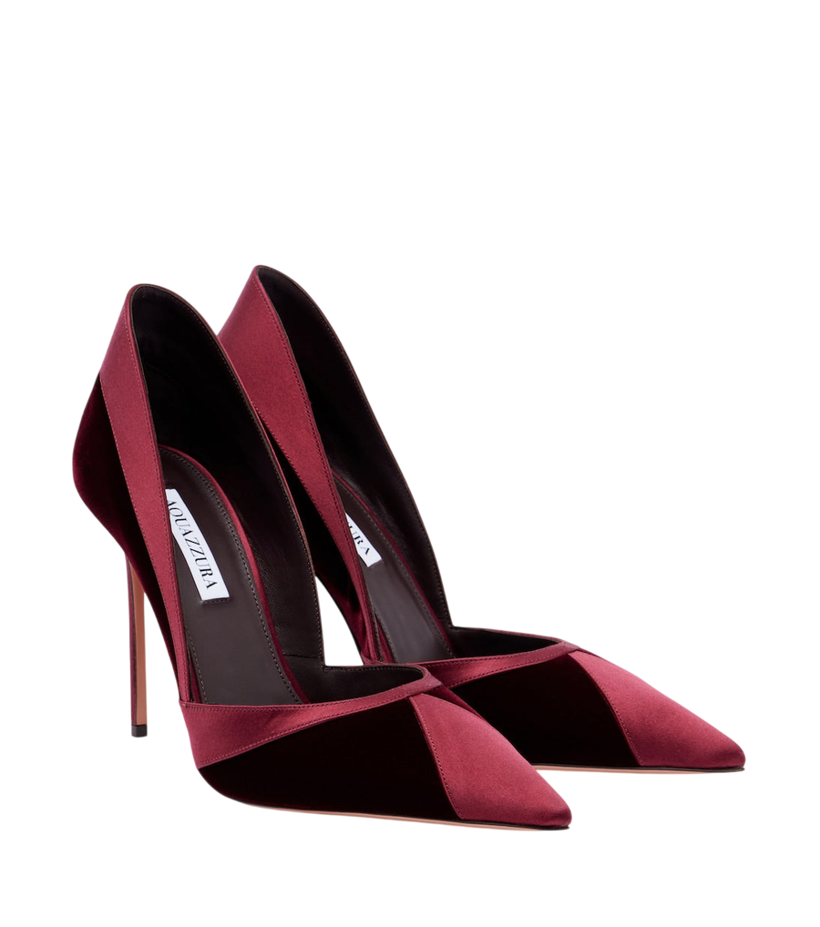 Aquazzura Décolleté in velluto e raso Shadow