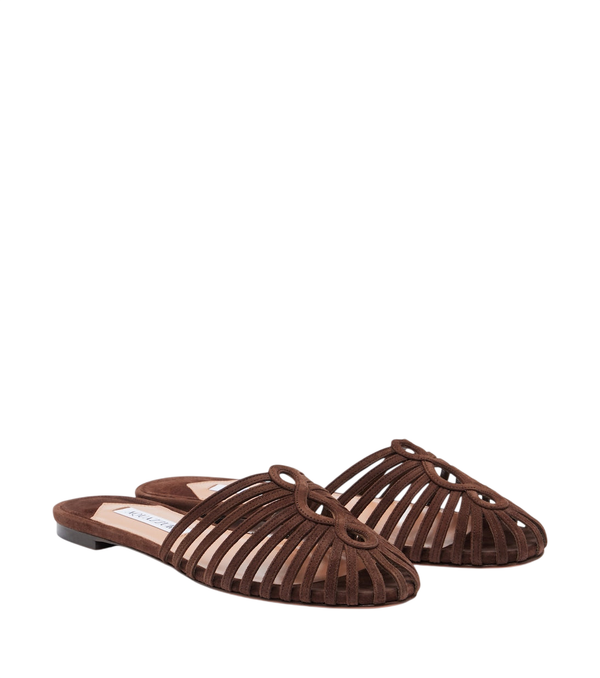 Aquazzura Sweet Surrender suede mules