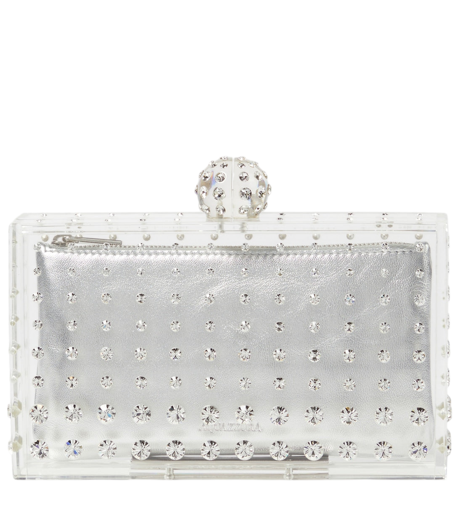 Pochette Aquazzura Tequila ornée de cristaux