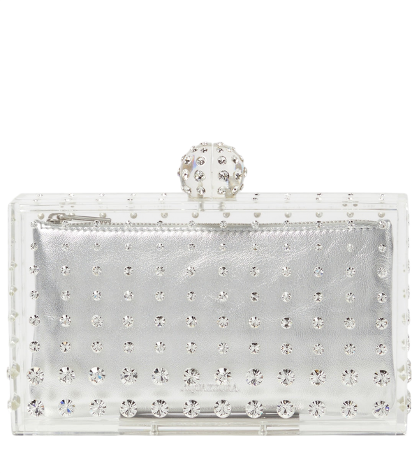 Aquazzura Tequila crystal-embellished clutch