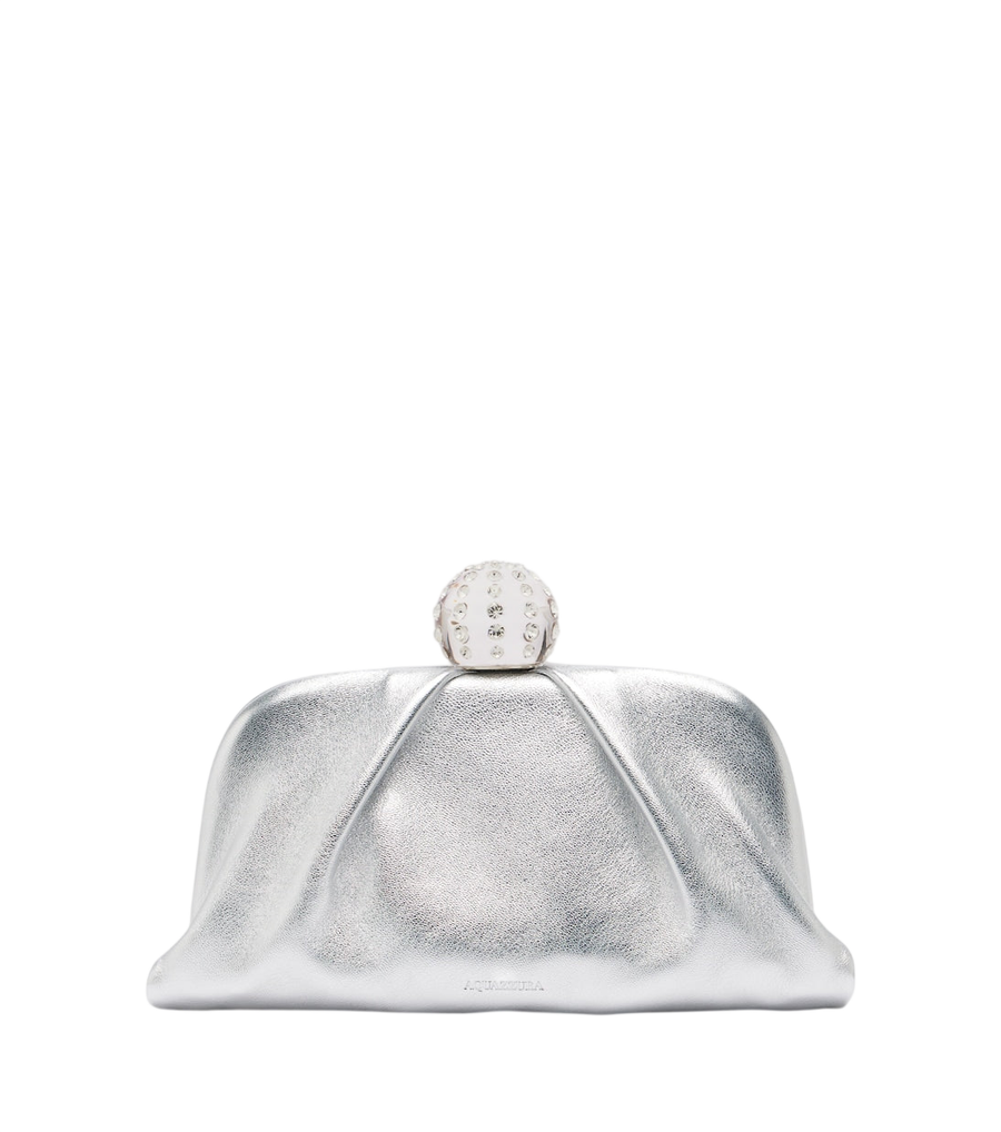 Bolso de mano tipo sobre de lona con adornos Tequila de Aquazzura