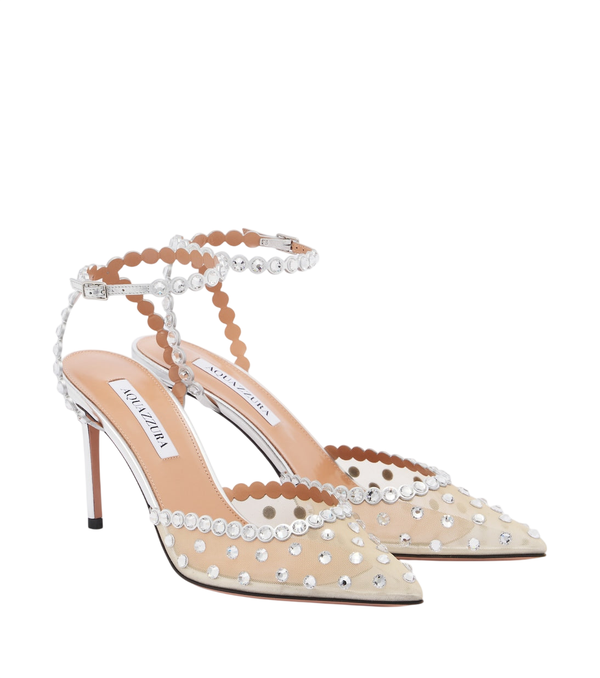 Escarpins en résille ornés Tequila Aquazzura