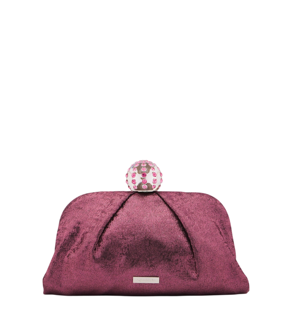 Aquazzura Mini pochette in raso decorata Tequila