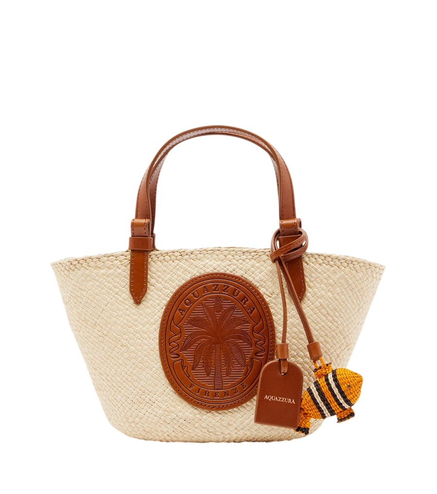 Sac à main Tropical Mini en raphia Aquazzura