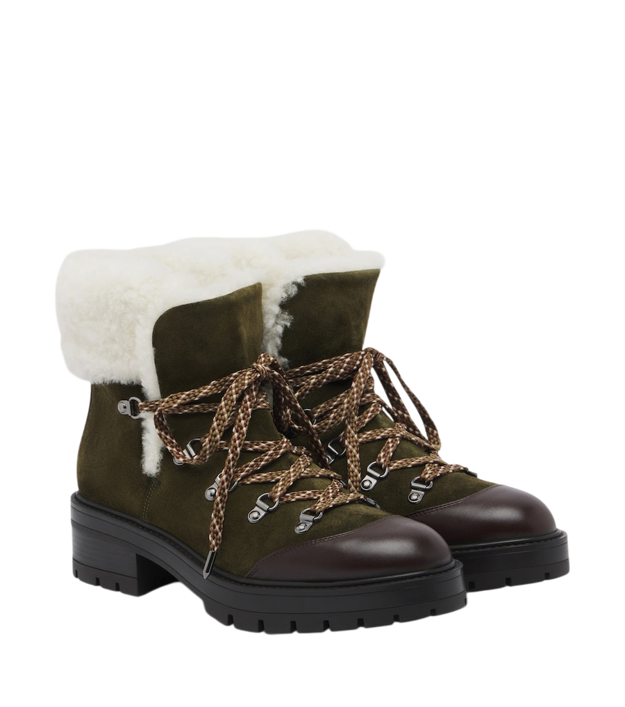 Aquazzura Val Disere suede lace-up boots