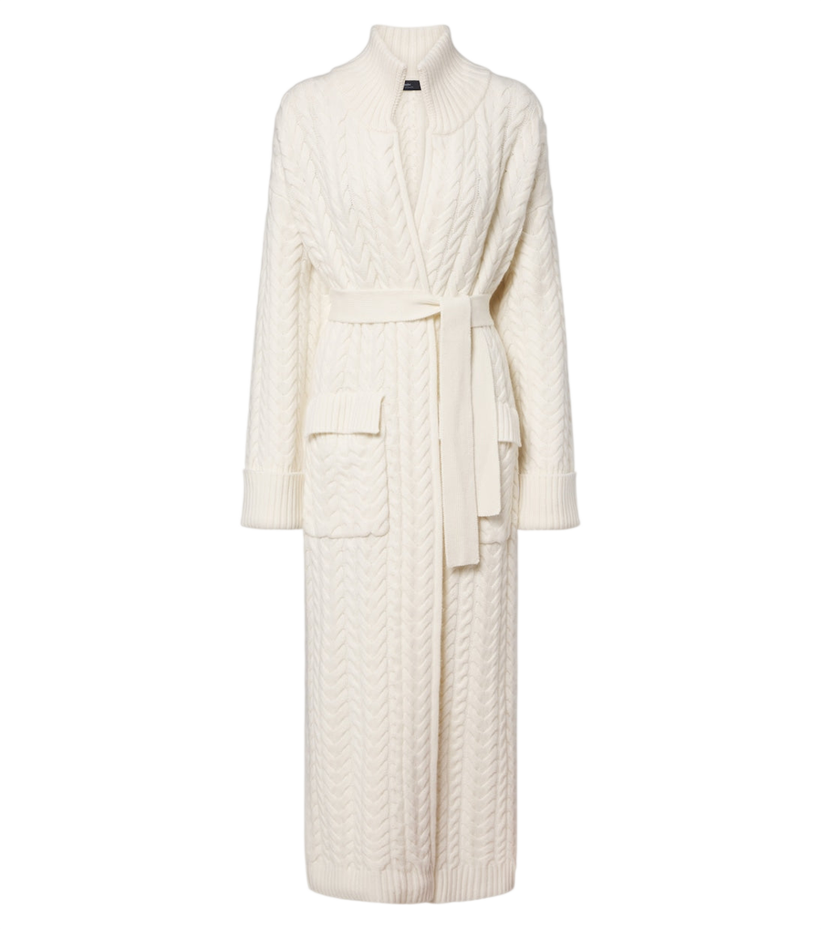 Arch4 Bond Street cable-knit cashmere long cardigan
