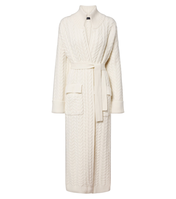 Arch4 Bond Street cable-knit cashmere long cardigan