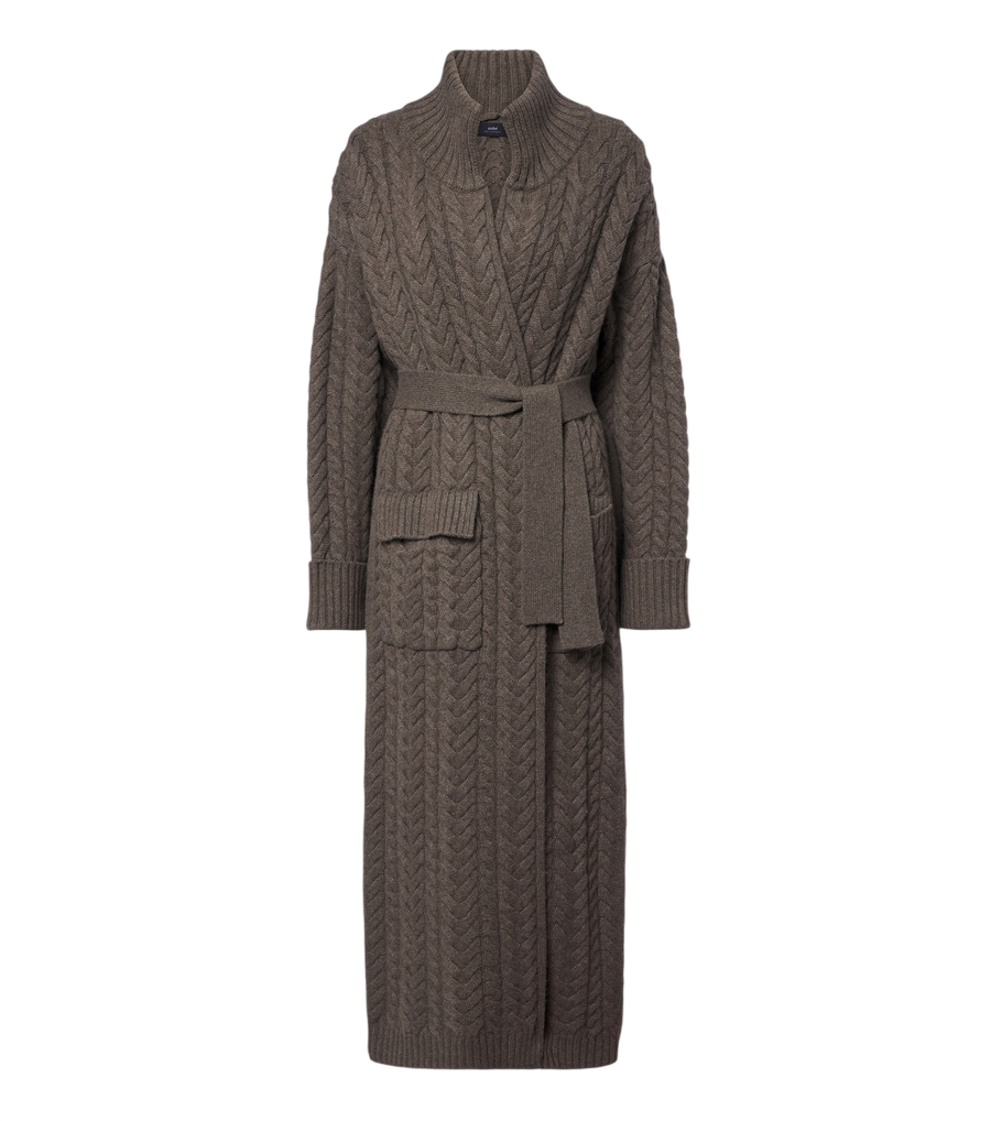 Arch4 Bond Street cable-knit cashmere long cardigan