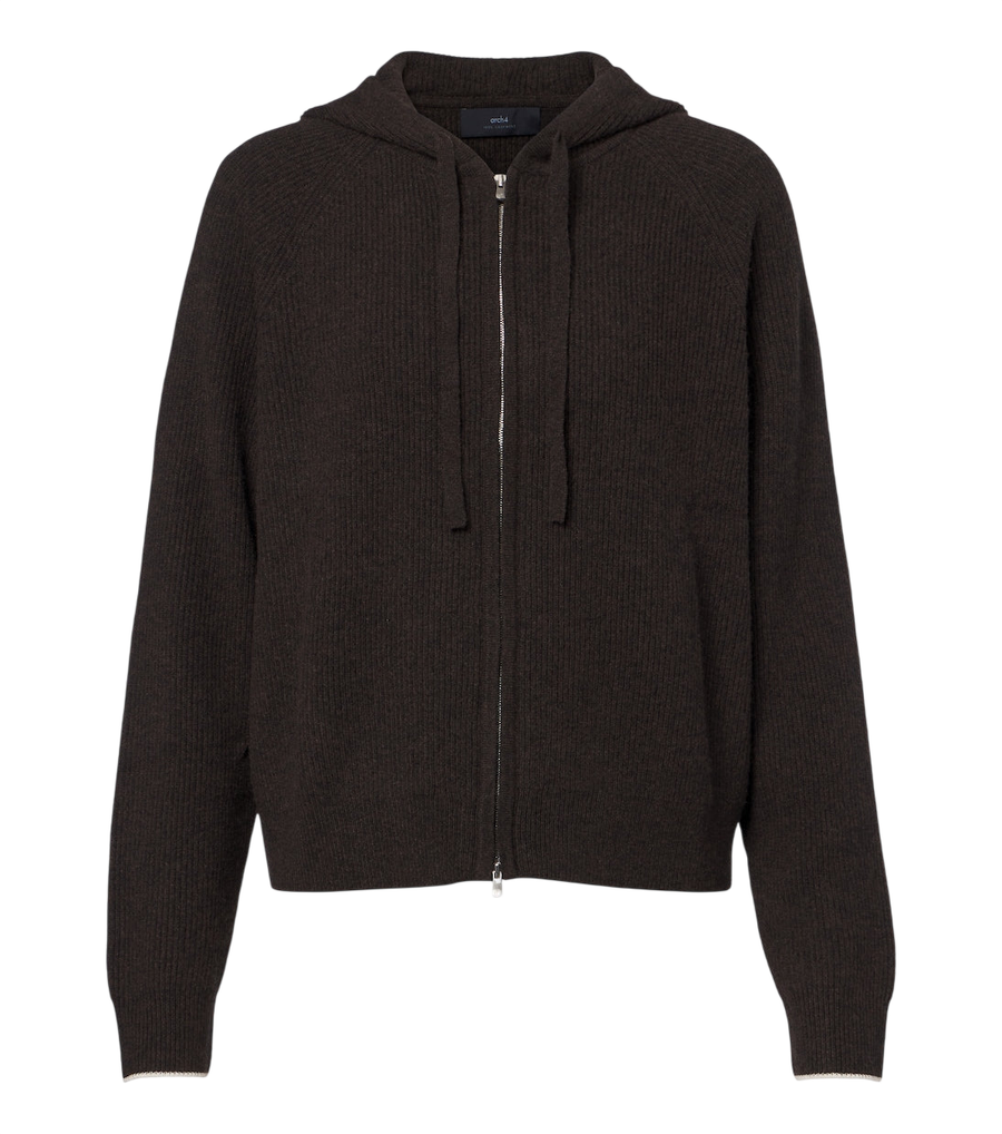 Arch4 Bray ribbed-knit cashmere hoodie
