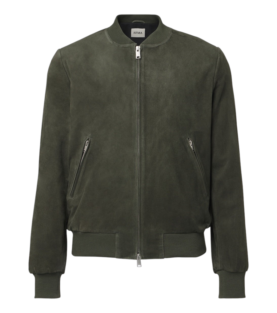 Arma Didier suede bomber jacket