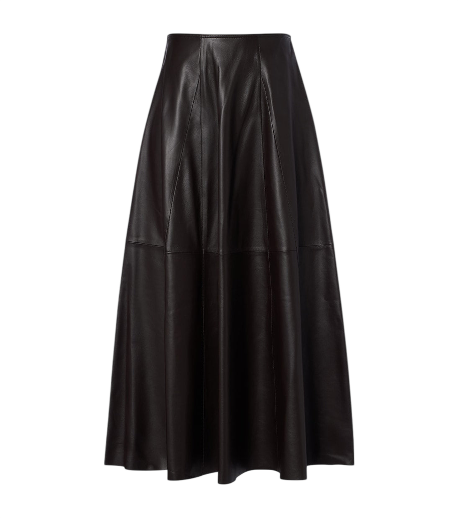 Arma Eleni suede midi skirt