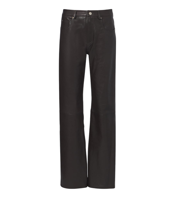 Pantalones rectos de cuero Arma Jean