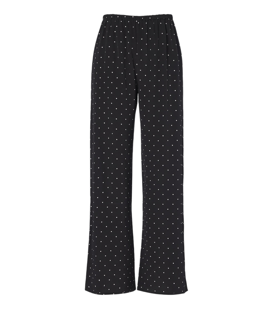 Asceno Austin polka-dot silk wide-leg pants