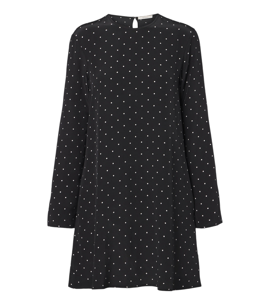 Asceno Larissa polka-dot silk minidress