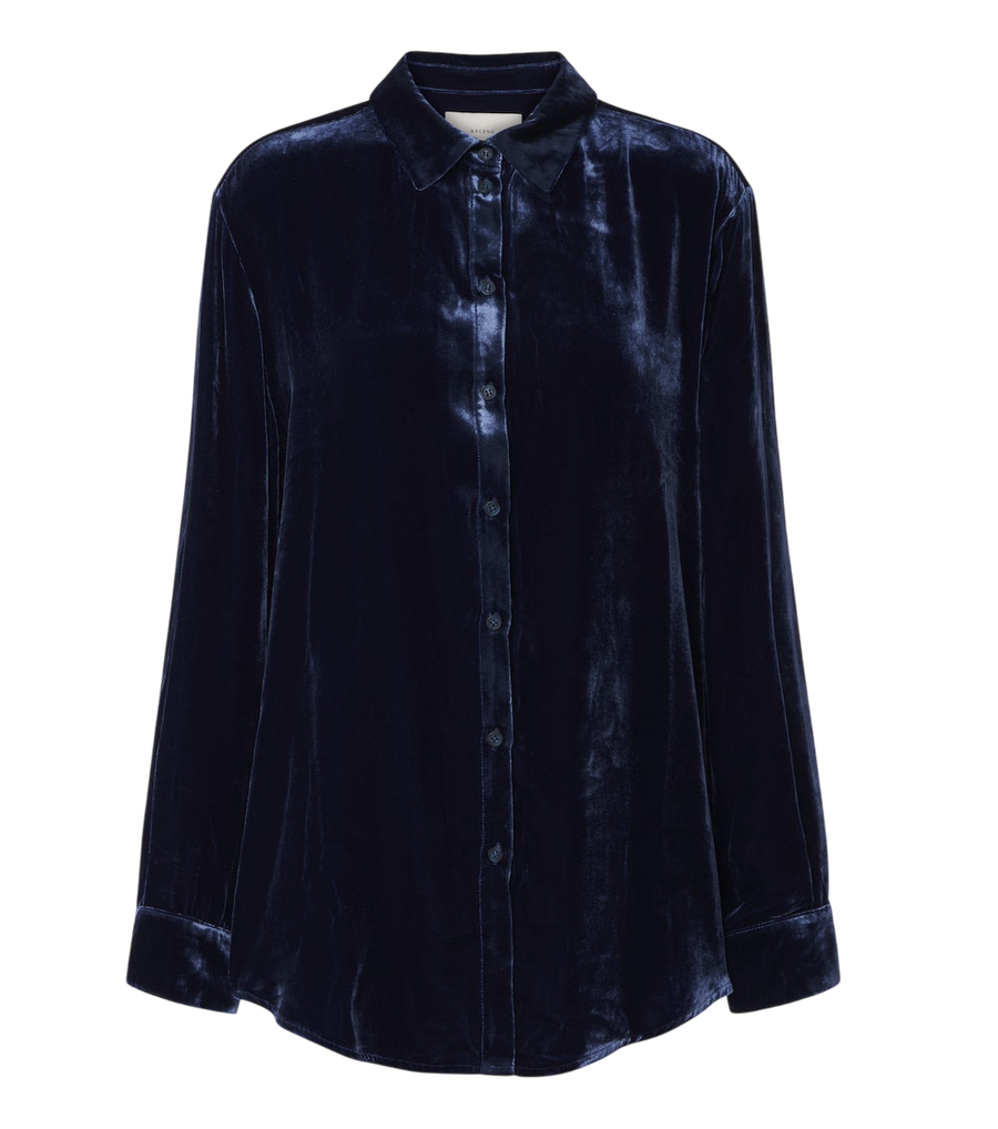 Chemise en velours Asceno London