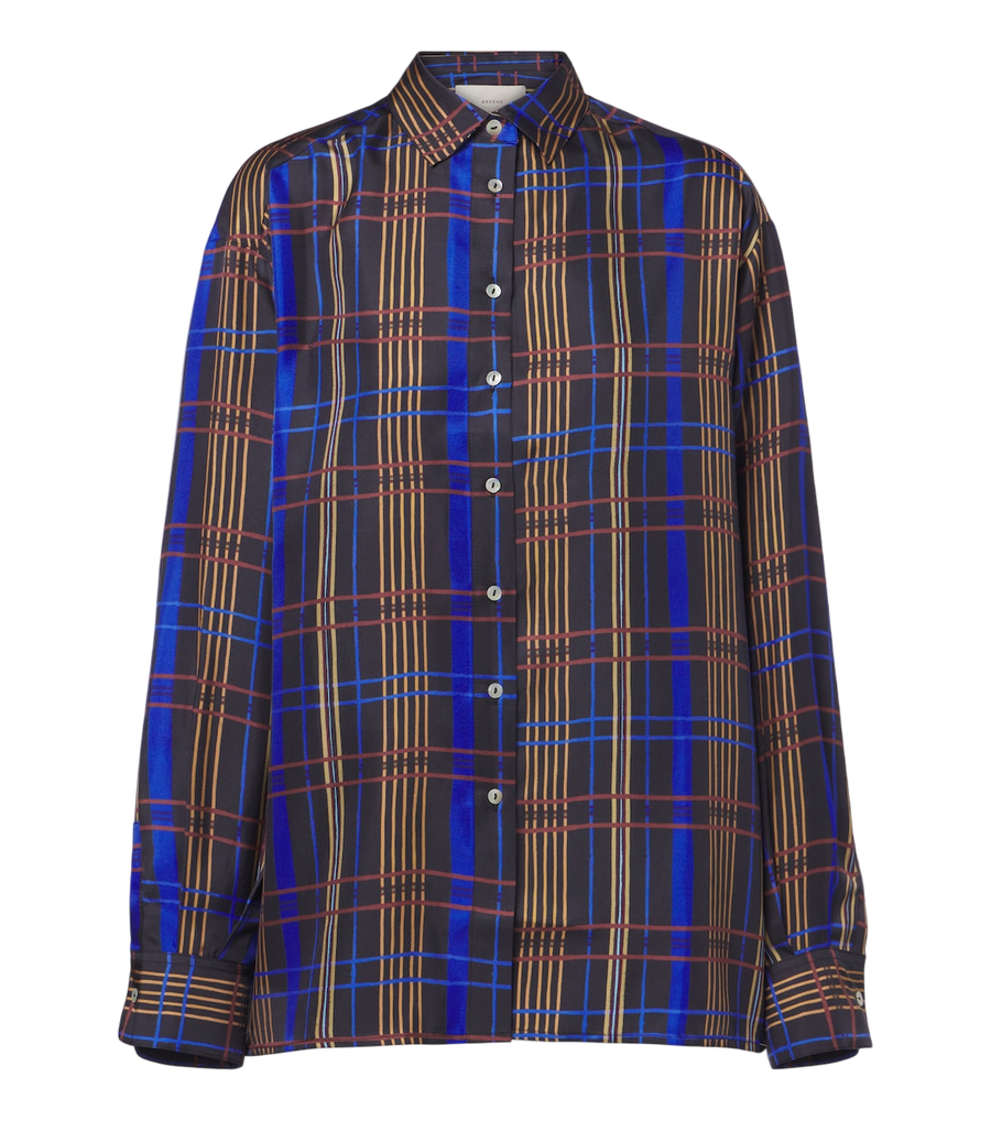 Asceno Maya checked silk shirt