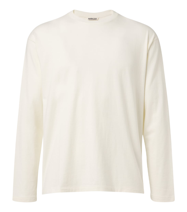 Auralee Cotton and cashmere jersey T-shirt