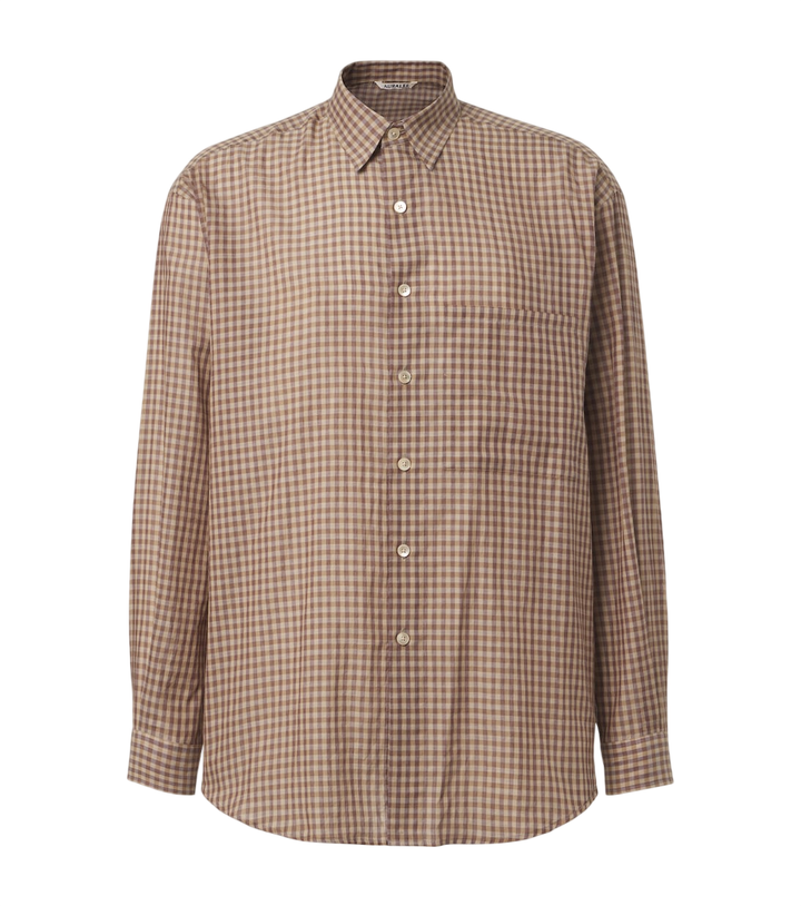 Auralee Gingham cotton poplin shirt [white-bg-v2:b0632d51-f844-4cb3-a477-0dcc43798757]