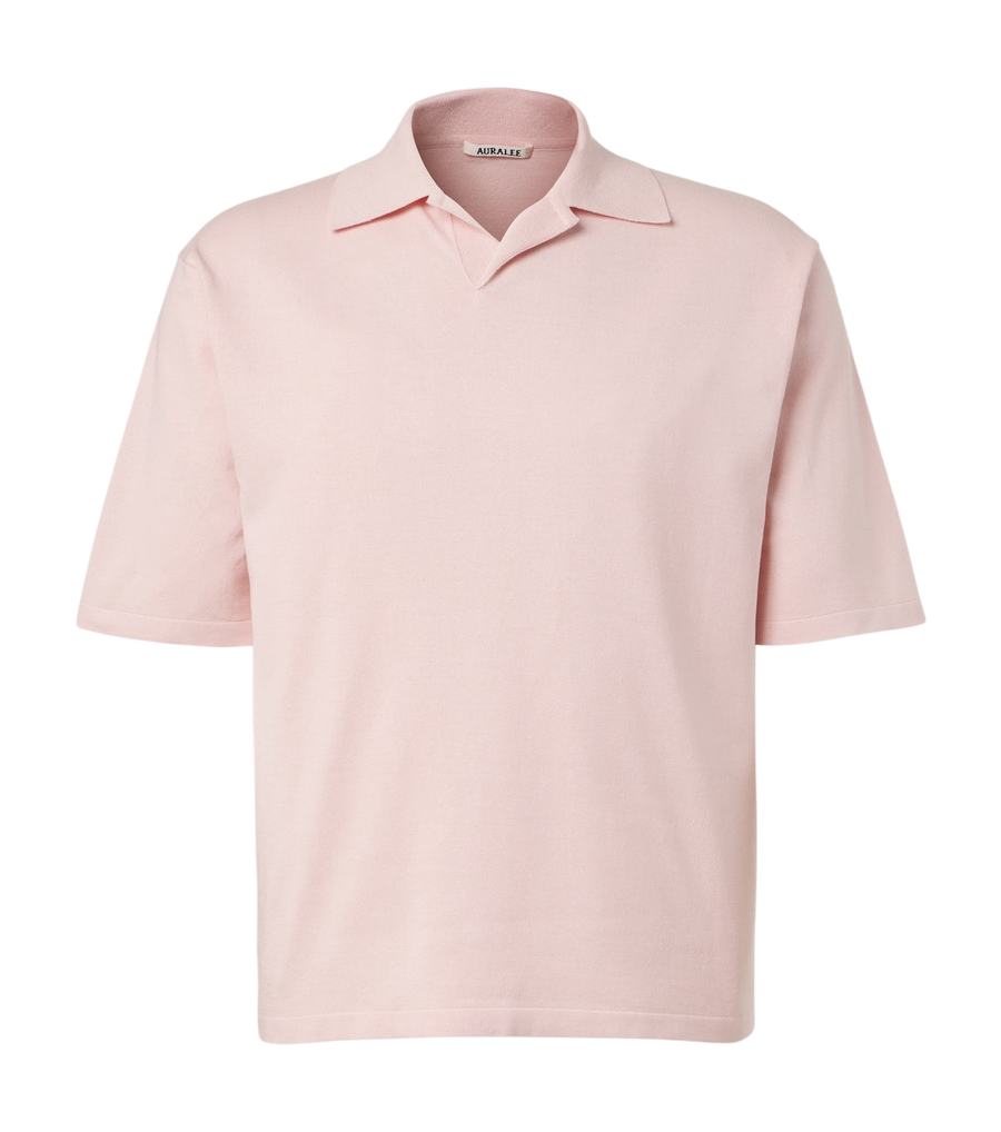 Auralee Silk polo shirt