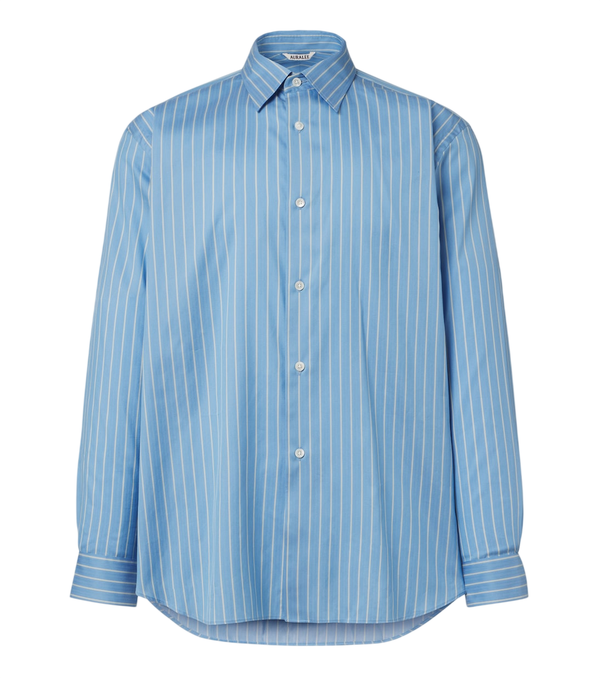 Auralee Striped cotton and silk shirt