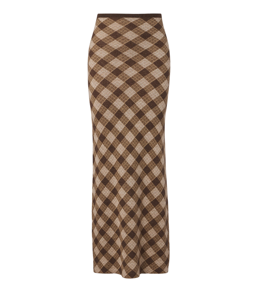 Aya Muse Kae plaid maxi skirt