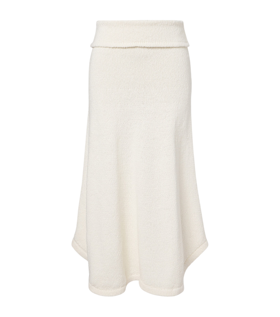 Aya Muse Kena knitted cotton midi skirt
