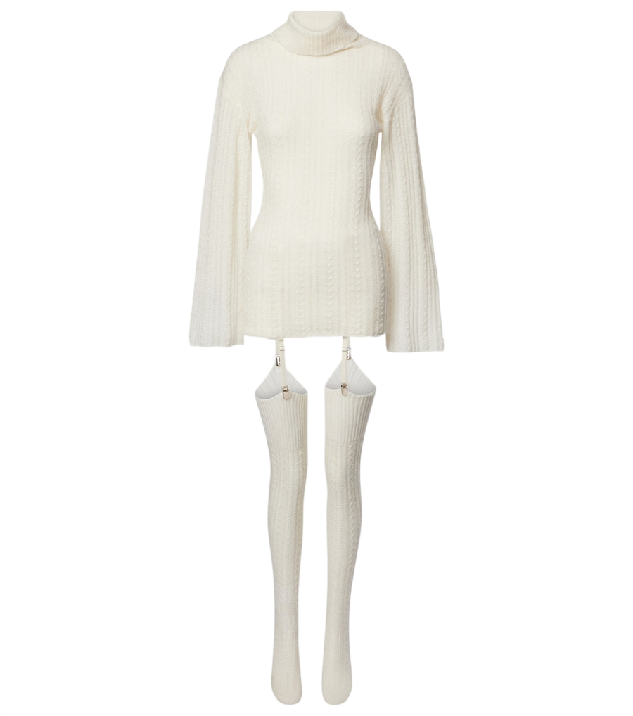 Aya Muse Wool-blend minidress