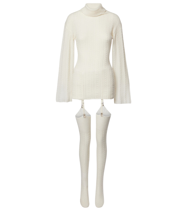 Aya Muse Wool-blend minidress
