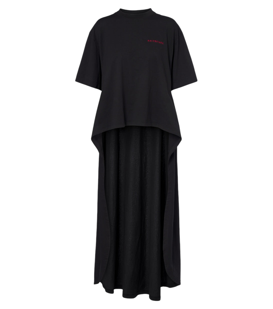 T-shirt asymétrique en jersey de coton Balenciaga