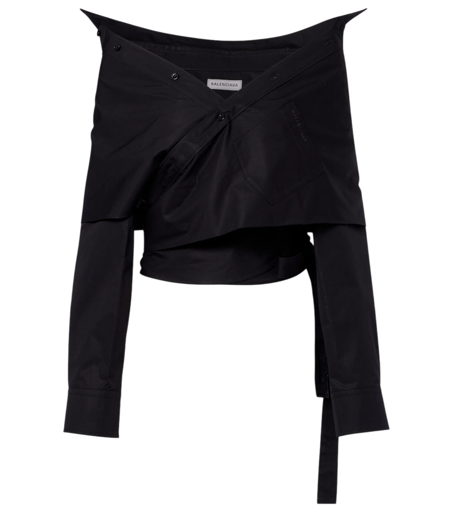 Top asimétrico de algodón de Balenciaga