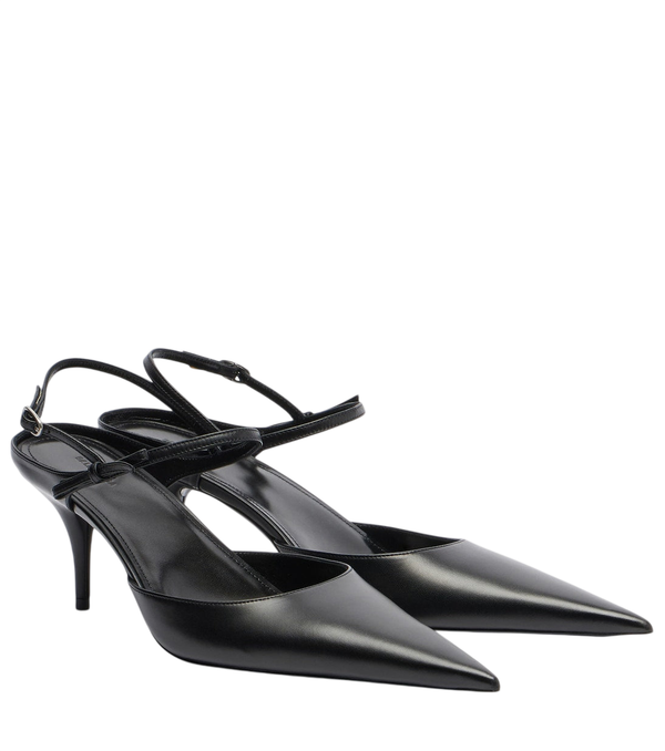 Balenciaga Avenue Bow leather slingback pumps