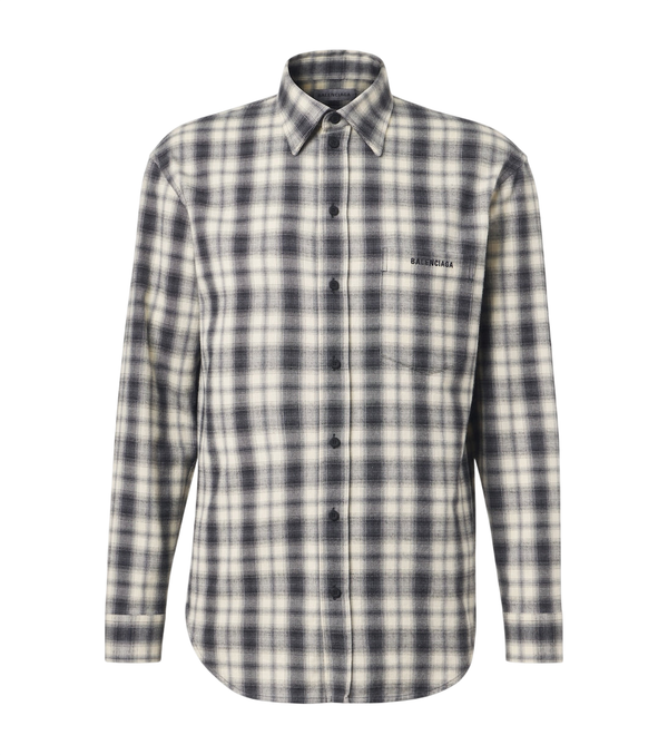 Balenciaga Checked cotton flannel shirt