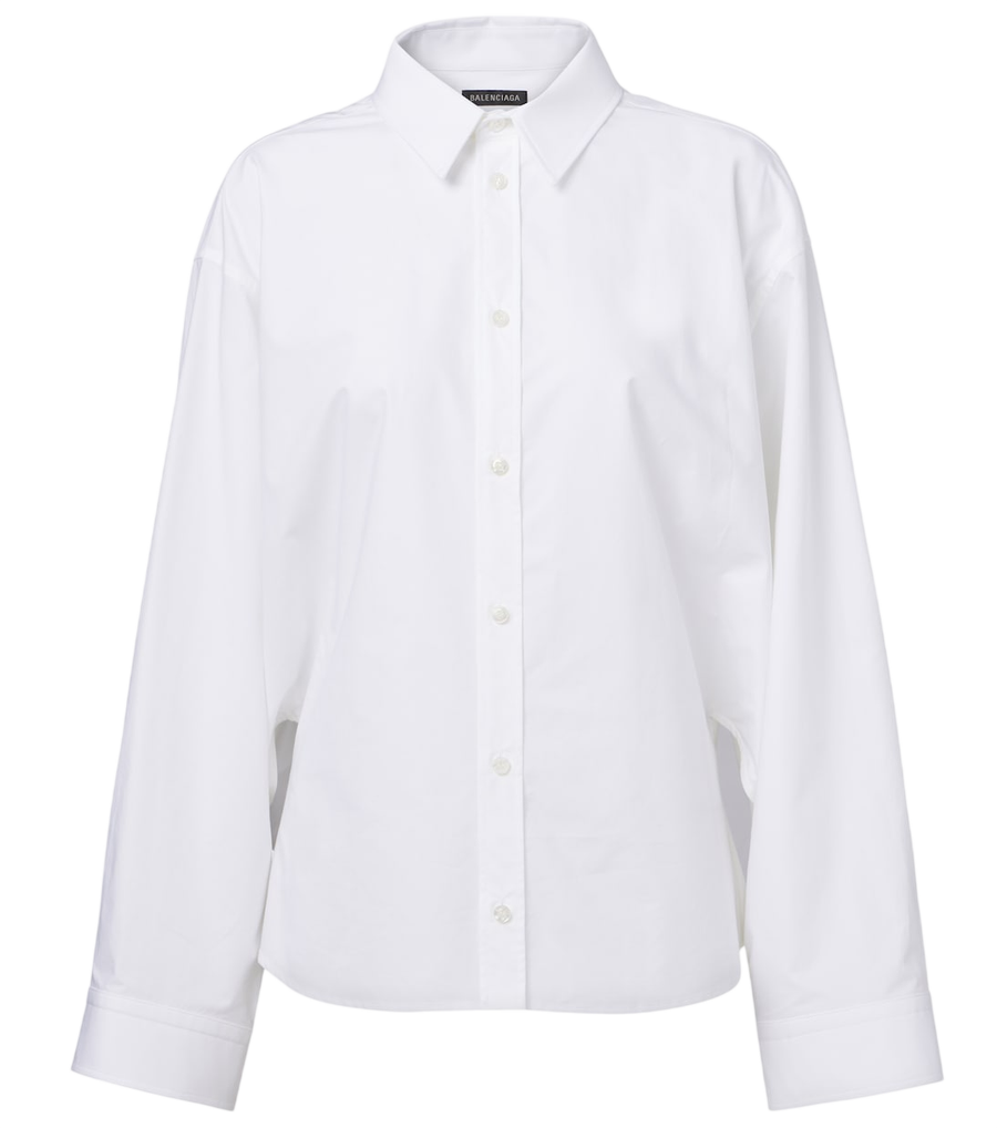 Camisa de popelina de algodón Balenciaga