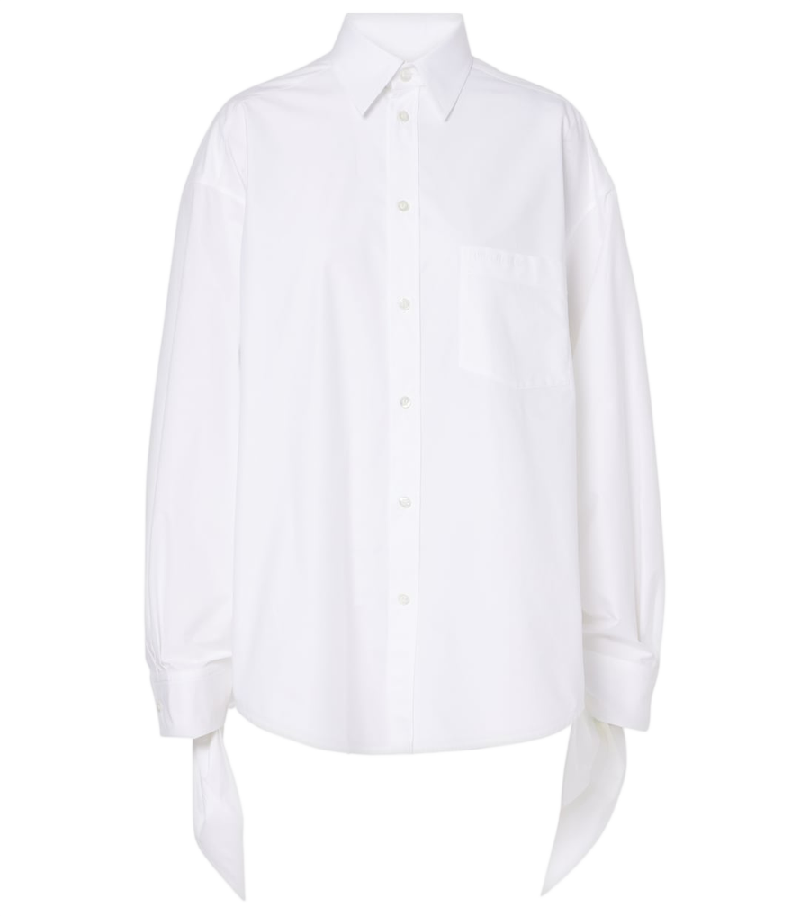 Camisa de popelina de algodón Balenciaga